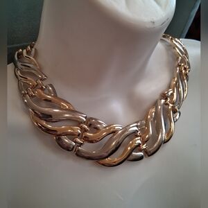 Mixed Metal Collar Necklace